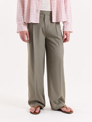Light Sage Baggy Fit Trousers